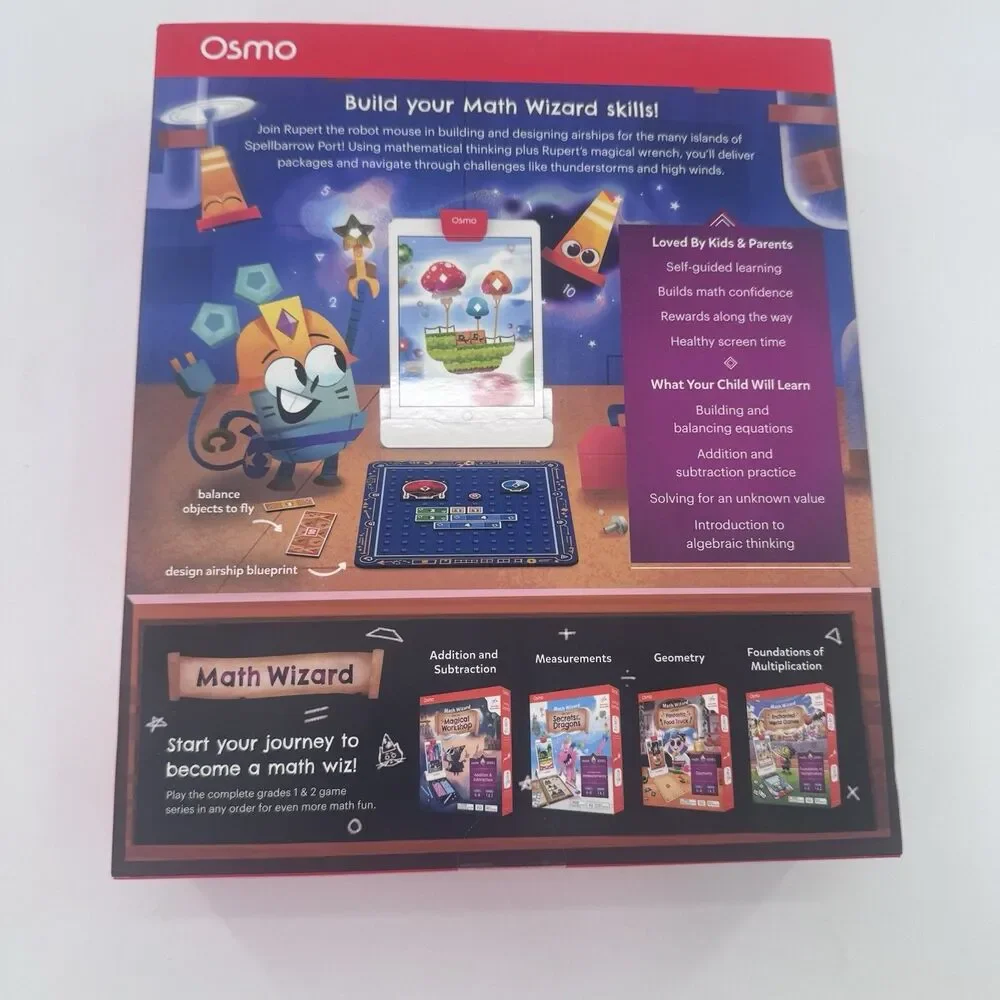 Osmo Math Wizard and the Amazing Airships iPad and Fire Tablet. Ages 6-8 Sealed